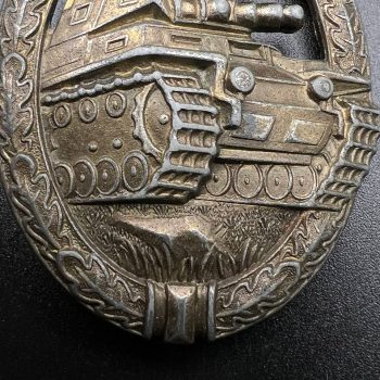 Panzer Badge in bronze  Solid    
