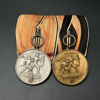 Medal bar for two awards traditional German style  Third Reich