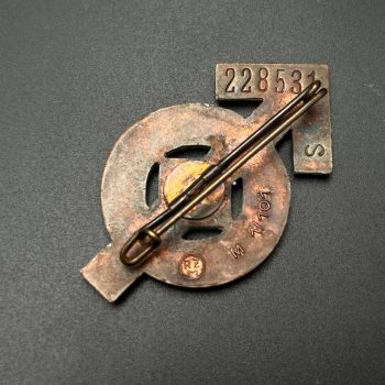   Sport Badge of HJ model 1934 in silver    [GUSTAV BREHMER]  RZM code: M1/101 Numbered - 228531