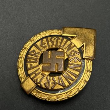   Sport Badge leader of HJ model 1934 in gold    [GUSTAV BREHMER]  RZM code: M1/101 Numbered - 13791