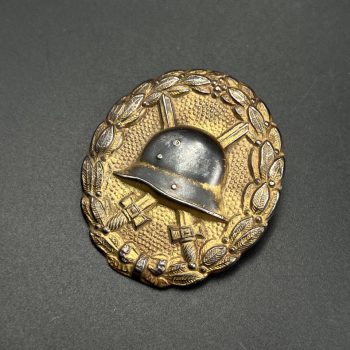 Wound Badge 1918 in gold      Horizontal pin fitting