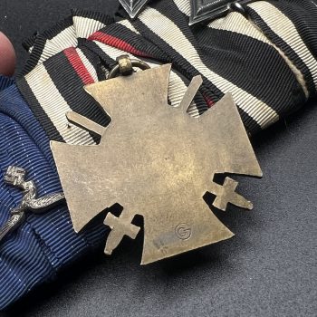 Medal bar for three awards traditional German style [G.A. Scharflenberg, Dresden] Third Reich