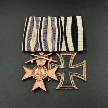 Medal bar for two awards south German / Bavarian style (early) German Empire