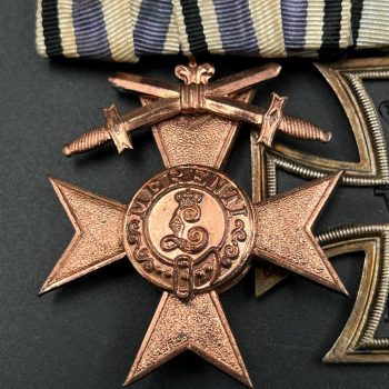 Medal bar for two awards south German / Bavarian style (early) German Empire