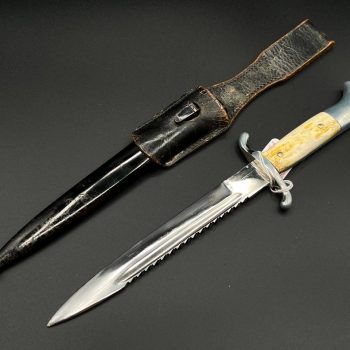 Parade dagger of the fire brigade, 1933 model saw back [Puma] Brand mark  Stag Grip