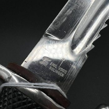 Parade dagger of the fire brigade, 1933 model saw back [Emil Voos] Brand mark  