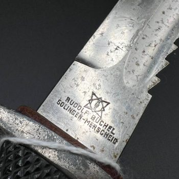 Parade dagger of the fire brigade, 1933 model saw back [Rudolf Büchel] Brand mark  