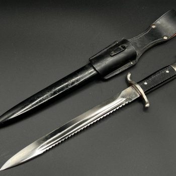 Parade dagger of the fire brigade, 1933 model saw back [Alcoso] Brand mark  Numbered