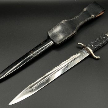 Parade dagger of the fire brigade, 1933 model saw back [Alcoso] Brand mark  Numbered