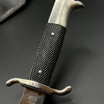 Parade dagger of the fire brigade, 1933 model saw back [Alcoso] Brand mark  Numbered