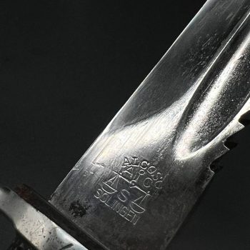 Parade dagger of the fire brigade, 1933 model saw back [Alcoso] Brand mark  Numbered