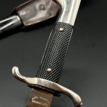 Parade dagger of the fire brigade, 1933 model saw back [Carl Eickhorn] Brand mark  