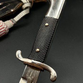 Parade dagger of the fire brigade, 1933 model saw back [FW. Höller] Brand mark  