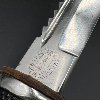 Parade dagger of the fire brigade, 1933 model saw back [FW. Höller] Brand mark  