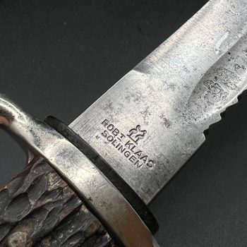 Parade dagger of the fire brigade, 1933 model saw back [Robert Klaas] Brand mark  Stag Grip