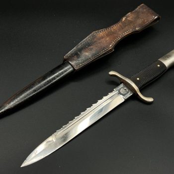 Parade dagger of the fire brigade, 1933 model saw back [Carl Eickhorn] Brand mark  Numbered
