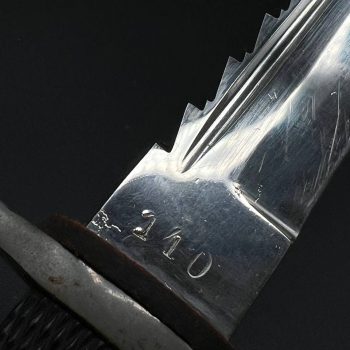 Parade dagger of the fire brigade, 1933 model saw back [Carl Eickhorn] Brand mark  Numbered