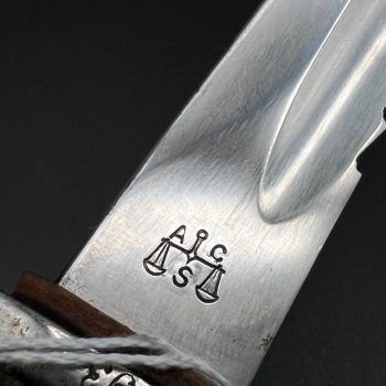 Parade dagger of the fire brigade, 1933 model saw back [Alcoso] Brand mark  Numbered / Stag Grip