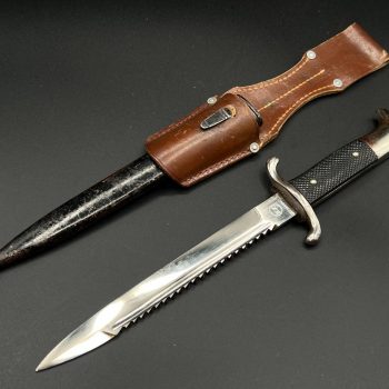 Parade dagger of the fire brigade, 1933 model saw back [H.K.] Brand mark  
