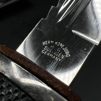 Parade dagger of the fire brigade, 1933 model saw back [Hermann Konejung AG] Brand mark  