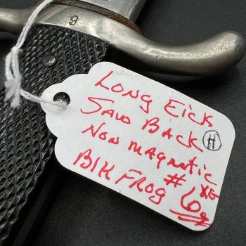 Parade dagger of the fire brigade, 1933 model saw back [Carl Eickhorn] Brand mark  Numbered