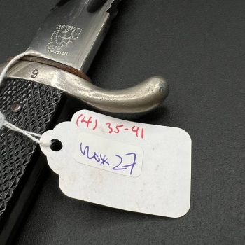 Parade dagger of the fire brigade, 1933 model saw back [Carl Eickhorn] Brand mark  Numbered