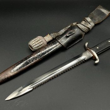 Parade dagger of the fire brigade, 1933 model saw back [J. A. Henckels] Brand mark  Numbered
