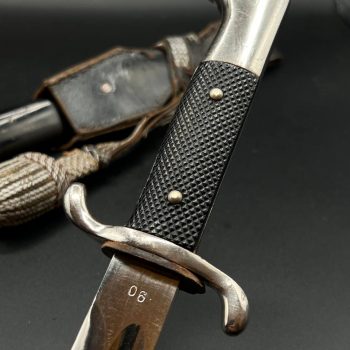 Parade dagger of the fire brigade, 1933 model saw back [J. A. Henckels] Brand mark  Numbered