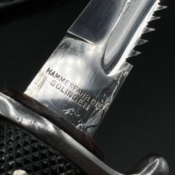 Parade dagger of the fire brigade, 1933 model saw back [HAMMESFAHR CIE.] Brand mark  