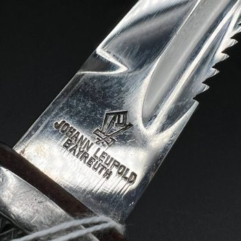 Parade dagger of the fire brigade, 1933 model saw back [Johann Leupold] Brand mark  