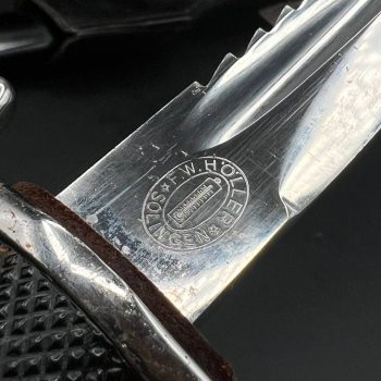 Parade dagger of the fire brigade, 1933 model saw back [FW. Höller] Brand mark  