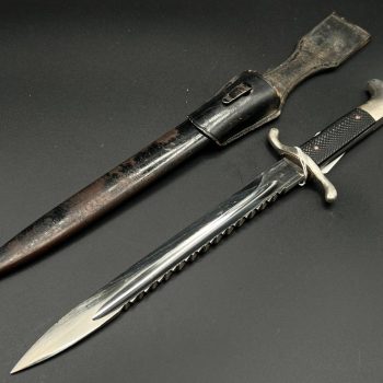 Parade dagger of the fire brigade, 1933 model saw back [Carl Eickhorn] Brand mark  Numbered