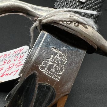 Parade dagger of the fire brigade, 1933 model saw back [Carl Eickhorn] Brand mark  Numbered