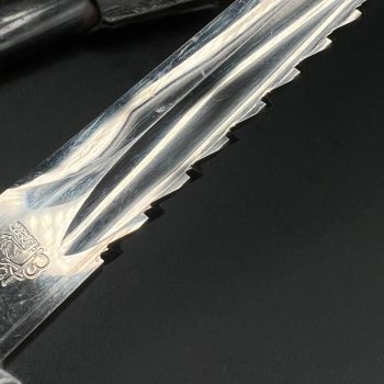 Parade dagger of the fire brigade, 1933 model saw back [Carl Eickhorn] Brand mark  Numbered