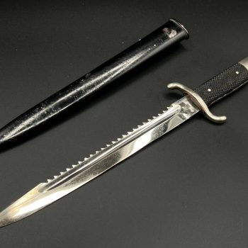Parade dagger of the fire brigade, 1933 model saw back [J. A. Henckels] Brand mark  Numbered
