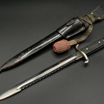 Parade dagger of the fire brigade, 1933 model saw back [J. A. Henckels] Brand mark  Numbered