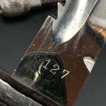 Parade dagger of the fire brigade, 1933 model saw back [J. A. Henckels] Brand mark  Numbered