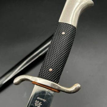 Parade dagger of the fire brigade, 1933 model saw back [Gustav Spitzer] Brand mark  