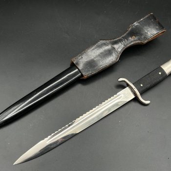Parade dagger of the fire brigade, 1933 model saw back [Alcoso] Brand mark  Numbered