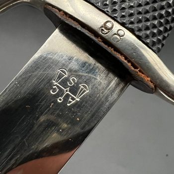 Parade dagger of the fire brigade, 1933 model saw back [Alcoso] Brand mark  Numbered