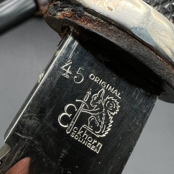 Parade dagger of the fire brigade, 1933 model saw back [Carl Eickhorn] Brand mark  