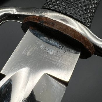 Parade dagger of the fire brigade, 1933 model saw back [Anton Wingen Jr.] Brand mark  