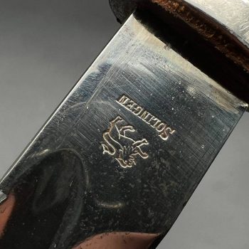 Parade dagger of the fire brigade, 1933 model saw back [Gustav Spitzer] Brand mark  