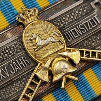 25-Year Long Service Award in the fire service. Duchy of Brunswick Sample from 1887–1918   