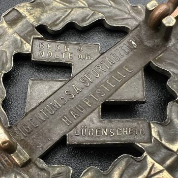  SA Sports Badge model 1933 in bronze   [BERG & NOLTE A.G.]