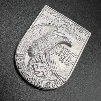 Badge “Reunion of Old Party Comrades, Hattingen/Ruhr, Gau Westphalia-South” 1935 R. Sieper & Söhne, Lüdenscheid