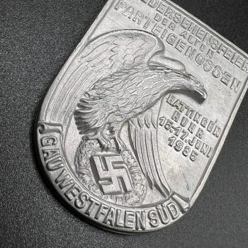 Badge “Reunion of Old Party Comrades, Hattingen/Ruhr, Gau Westphalia-South” 1935 R. Sieper & Söhne, Lüdenscheid