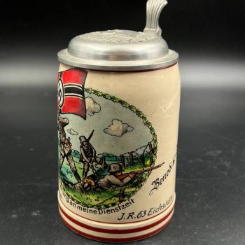 Beer Stein 17.(E.) Komp. J.R. 63 Eichstätt.  