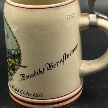 Beer Stein 17.(E.) Komp. J.R. 63 Eichstätt.  
