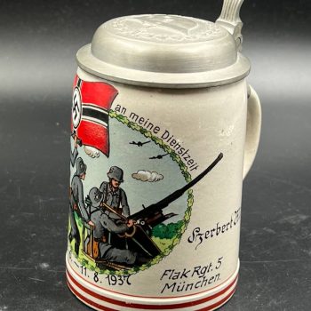 Beer Stein 11. Battr. Flak-Rgt. 5, München. 1937 